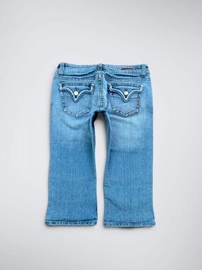 Vigoss Low Rise Y2k Flap Pockets Capri Jeans